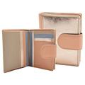 A1 FASHION GOODS Womens Soft Leather Purse Rose Gold Mid-Sized Cards ID Notes Coins Pocket RFID Safe Fiji