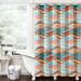 Hailey Watercolor Wave Cotton Shower Curtain Turquoise/Multi Single 72x72 - Lush Decor 16T007673