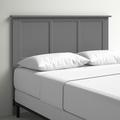 Lark Manor™ Amear Solid Wood Panel Headboard Wood in Gray | 50 H x 64.625 W x 2 D in | Wayfair 641C4D573BC944F0BACCBD670BDC0352