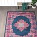 Blue/Navy 108 x 0.5 in Area Rug - Mercury Row® Abbate Oriental Navy Blue/Pink Area Rug | 108 W x 0.5 D in | Wayfair