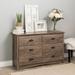 Red Barrel Studio® Compact 6 Drawer 48" W Double Dresser Wood in Gray | 29 H x 48 W x 16 D in | Wayfair D65FE93713794599AF5B3F02DBEA4603