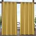 Red Barrel Studio® Breanna Solid Color Semi-Sheer Indoor/Outdoor Grommet Curtain Panels Polyester in Brown | 120 H in | Wayfair