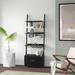 Ebern Designs 69" H x 24.75" W Solid Wood Ladder Bookcase Wood in Black | 69 H x 24.75 W x 15.75 D in | Wayfair EF242CFCA70A4843A6E94C3F5A16E51C