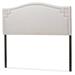 House of Hampton® Mitchem Panel Headboard Upholstered/Polyester in Gray/Brown | 25.74 H x 55.58 W x 2.34 D in | Wayfair