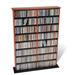 Red Barrel Studio® Cataleya Multimedia Media Shelves Wood/Manufactured Wood in Black | 51 H x 38.75 W x 8.75 D in | Wayfair