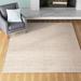 White 60 x 0.25 in Area Rug - Beachcrest Home™ Helton Farmhouse Handmade Flatweave Jute/Beige Rug Cotton/Jute & Sisal | 60 W x 0.25 D in | Wayfair