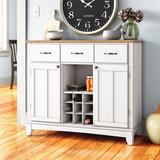 Andover Mills™ Presswood Traditional 41.75" Wide 3 Drawer Wood Server Wood in White | 36.25 H x 41.75 W x 17 D in | Wayfair