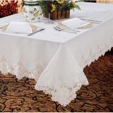 Ophelia & Co. Oyler Rectangular Tablecloth Polyester in White | 60 D in | Wayfair LRKM2106 39556457