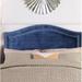 House of Hampton® Tricia Velvet Panel Headboard Upholstered/Velvet in Blue | 53.25 H x 77.25 W x 3.25 D in | Wayfair