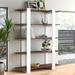 Wrought Studio™ 62.4" H x 47.3" W Etagere Bookcase Wood in Brown/White | 62.4 H x 47.3 W x 13.9 D in | Wayfair DF16A7EB38FF45EDA94BFF4FBF36940F