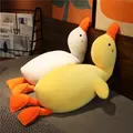 Grand jouet en peluche canard Kawaii pour enfants oreiller de couchage mignon oie doux au beurre