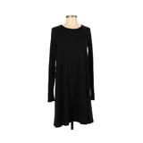 Gap Casual Dress - Sweater Dress Crew Neck Long Sleeve: Black Solid Dresses - Women's Size Small