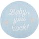 Tapis coton rond lavable baby, you rock! D120cm