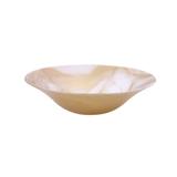 Alice Pazkus 11.75" white And Gold Marbleized Salad Bowl