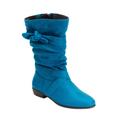 Wide Width Women's Heather Wide Calf Boot by Comfortview in Teal (Size 11 W)