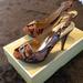 Michael Kors Shoes | Michael Kors Snakeskin Peep Toe | Color: Brown/Orange | Size: 7.5