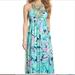 Lilly Pulitzer Dresses | Lily Pulitzer Fab Chiffon Embellished Maxi!! | Color: Blue/Gold | Size: 2