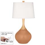 Burnt Almond Wexler Table Lamp with Dimmer