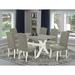 August Grove® Boody 6 - Person Acacia Solid Wood Dining Set Wood/Upholstered in Gray/Brown | 30 H in | Wayfair A586A14EBD3548FB9C12B782461D8846