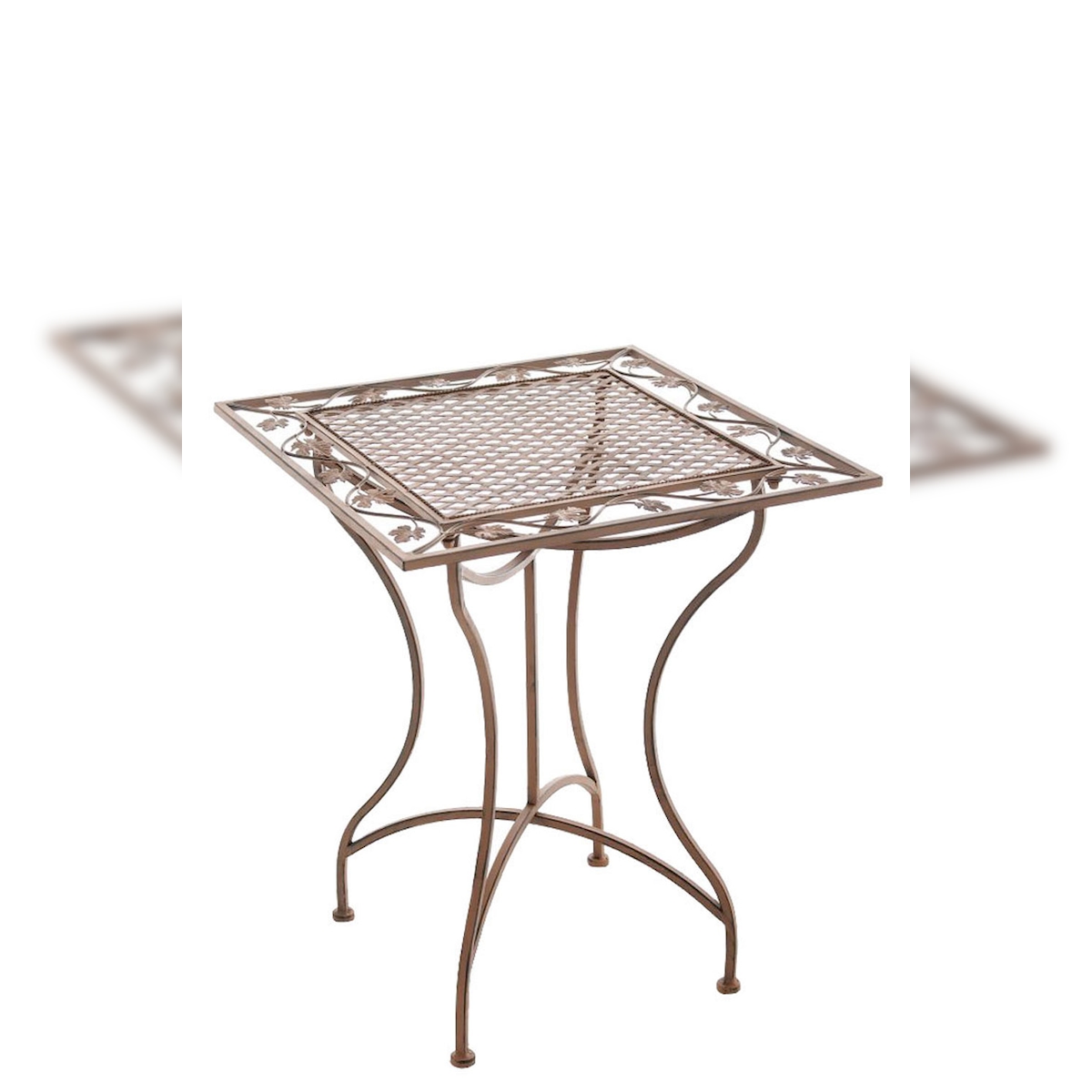 CLP Gartentisch Asina Metall HBT: 72x60x60 cm antik braun Image