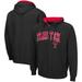 Men's Colosseum Black Texas Tech Red Raiders Arch & Logo 3.0 Full-Zip Hoodie