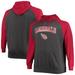 Men's Fanatics Branded Cardinal/Heathered Charcoal Arizona Cardinals Big & Tall Lightweight Raglan Pullover Hoodie