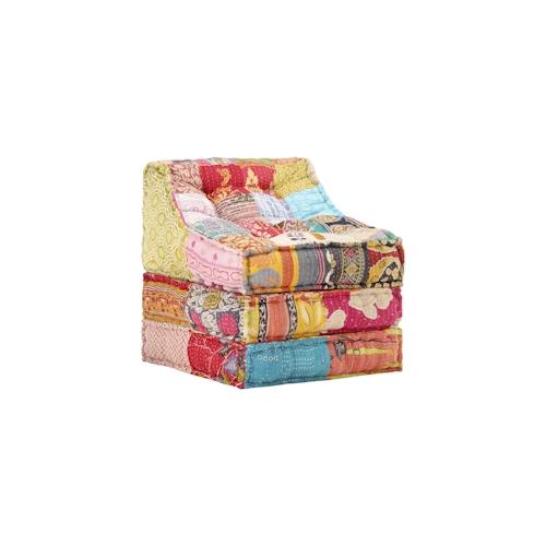 vidaXL Modularer Pouf Patchwork Stoff