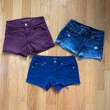 American Eagle Outfitters Shorts | Lot Of 3 Pair American Eagle Denim Shorts Sz 2 | Color: Blue/Purple | Size: 2