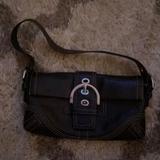 Coach Bags | Coach Leather Bag With Snap Closure. | Color: Black | Size: Os