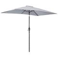 Greenbay 2x3m Patio Outdoor Umbrella Wind up Garden Parasol Sun Shade Aluminium Crank Tilt Mechanism (Grey)