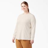 Dickies Women's Plus Long Sleeve Thermal Shirt - Oatmeal Heather Size 3X (FLW198)