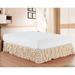 ELEGANT COMFORT Elegant 14” Bed Skirt in White | 14 H x 12 W x 6 D in | Wayfair WF-LS-MultiRuffled-BedSkirt Twin Cream