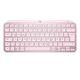 Logitech MX Keys Mini Kabellose Tastatur, Kompakt, Bluetooth, Hintergrundbeleuchtung, USB-C, Kompatibel mit Apple macOS, iOS, Windows, Linux, Android, Metallgehäuse - Rosa