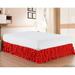 ELEGANT COMFORT Elegant 14” Bed Skirt in Red | 14 H x 12 W x 6 D in | Wayfair WF-LS-MultiRuffled-BedSkirt Twin Red