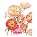 Red Barrel Studio® 'Bright Poppies I' by Grace Popp - Wrapped Canvas Painting Canvas in White | 36 H x 24 W x 1.25 D in | Wayfair