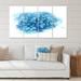 East Urban Home Blue Turquoise Cloud Abstract - 4 Piece Wrapped Canvas Graphic Art Print Set Canvas, in Blue/White | 28 H x 48 W x 1 D in | Wayfair