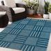 Blue/Green 96 x 0.08 in Area Rug - Dakota Fields Claussen Southwestern Teal/White Indoor/Outdoor Area Rug Polyester | 96 W x 0.08 D in | Wayfair