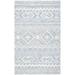 White 36 x 0.39 in Area Rug - Langley Street® Kyndall Southwestern Handmade Tufted Wool Blue/Ivory Area Rug Wool | 36 W x 0.39 D in | Wayfair