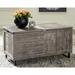 Gracie Oaks Vintage Trunk Solid Wood + Manufactured Wood in Gray | 17.75 H x 35.25 W x 18 D in | Wayfair E49E8A9FDDCB47C295DEED358777FCE0