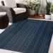 Blue/Navy 96 x 0.08 in Area Rug - Dakota Fields Benham Southwestern Navy Indoor/Outdoor Area Rug Polyester | 96 W x 0.08 D in | Wayfair