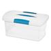 Sterilite Nesting Showoffs File Box Plastic in Blue/White | 7.1 H x 9.75 W x 15.25 D in | Wayfair 6 x 18748606