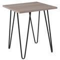 Flash Furniture Oak Park Collection Beistelltisch mit Metallbeinen, Holzmaserung, sonstiges, Treibholz-Braun, End Table