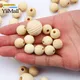 10 à 30 pièces de perles en bois naturel 12/18mm boule en bois non fini écologique perles rondes