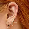 ROXI — Boucles d'Oreilles en Argent Sterling 925 Bijoux Vintage en Forme de Cercle Rond et