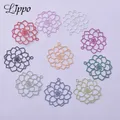 Breloques en forme de fleur de rose 24x26mm pendentif filiforme 123 pièces de boucle d'oreille