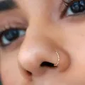 Faux Piercing en Forme de C Anneau de Septum en U Torsadé 1 Pièce