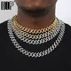 Hip Hop Iced Out Miami Zcompresses Collier pour Homme Bijoux Bling Strass Cubain Pavé Complet