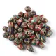 Perles en laiton de style tibétain avec sites synthétiques perles de reconstitution rétro dorées