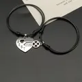 Bracelet avec serrure en forme de cœur pour meilleur ami réglable cadeau d'amitié pour Couple