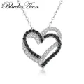 collier femme 2019 en argent fin véritable 100% 925 collier en argent Sterling femmes bijoux coeur